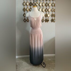 Pink and Gray Ombre Maxi Dress